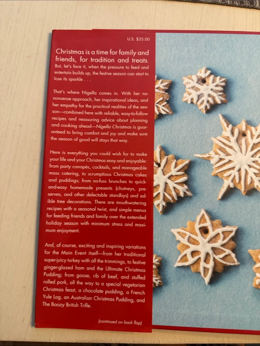 Nigella Christmas by Nigella Lawson Cookbook. It is in EUC.
